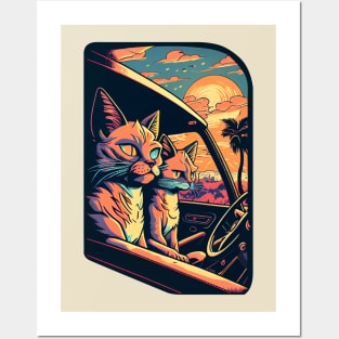 Cat Couples Posters and Art